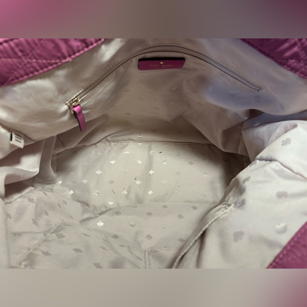 Kate Spade Wilson Road Quilted Talya Tote Bag in Ruffled Pansy Pink - Picture 9 of 14